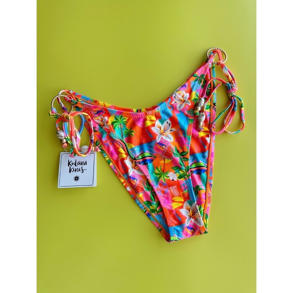 Kulani Kinis Other - Sz XL Kulani Kinis Havana Haven Brazilian Low Rise Multicolor Bikini Bottom NWT